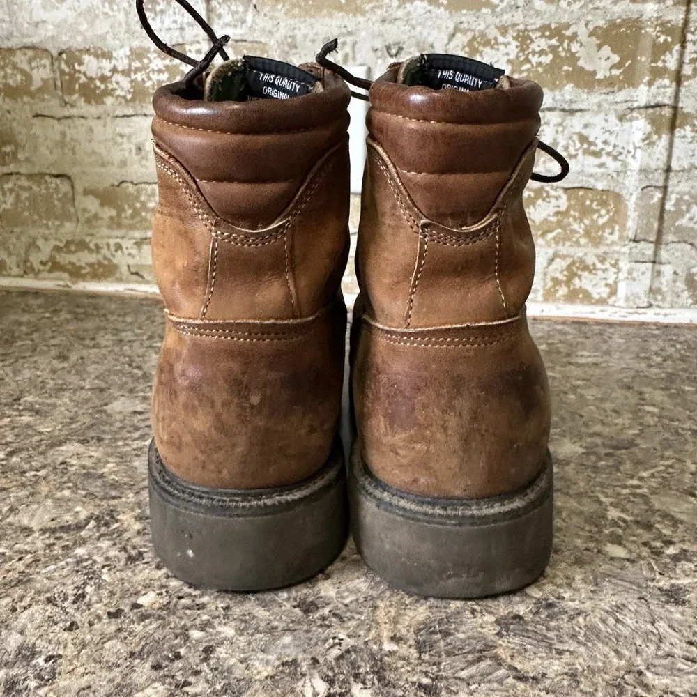 Justin Conductor Work Boot Double Comfort System Brown Style 0760 Sz 8.5 EEE